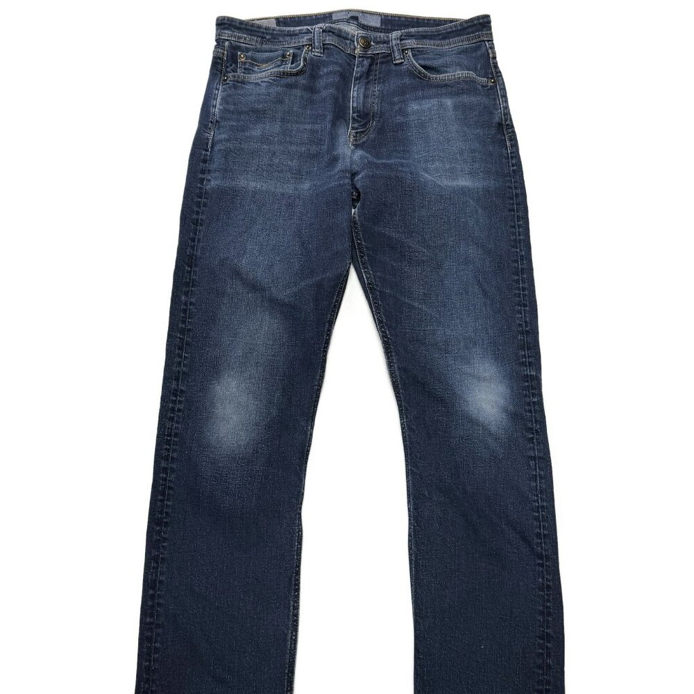 Revtown Jeans Mens 32 x 32 Sharp Dark Wash Blue Denim Pants Regular Straight